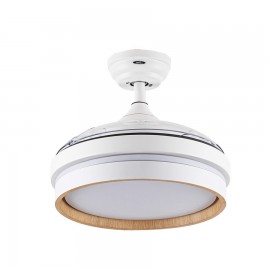 Ventilador Mini Nalon DC Blanco-Haya Plegable 91Ø 48w Mando Memoria Y Temporizador 213099068