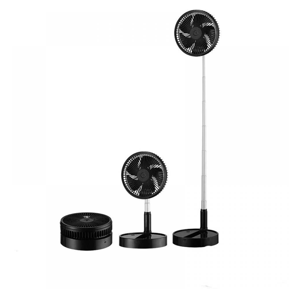 Ventilador Galan Portatil Negro 20Ø 10w Plegable Mando Y Temporizador Batería 213471009