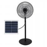 Ventilador Rialto De Pie Solar Negro 43Ø 30w 5aspas Puerto Usb Bateria Litio 213741009