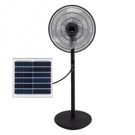 Ventilador Rialto De Pie Solar Negro 43Ø 30w 5aspas Puerto Usb Bateria Litio 213741009