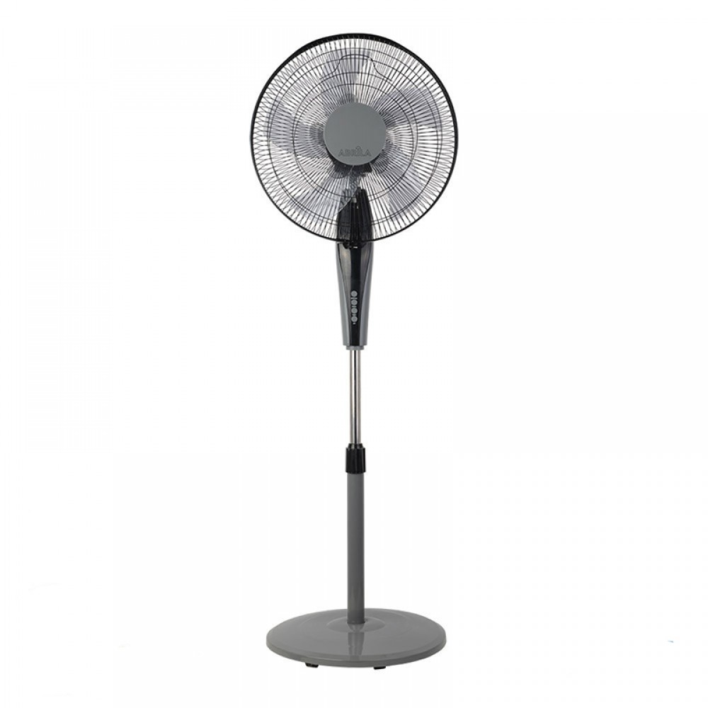 Ventilador Borlon De Pie Negro-Gris 43Ø 55w 5X2aspas Orientable Mando y Temporizador 213941028