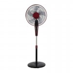 Ventilador Borlon De Pie Negro-Burdeos 43Ø 55w 5X2aspas Orientable Mando y Temporizador 213941030
