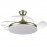 Abrila Ventilador Tridente DC Plegable Metalico Cuero 107Ø Ultrasilencioso 59w CCT Regulable Mando Memoria 236391314