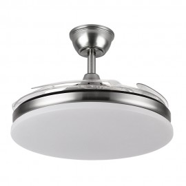Abrila Ventilador Tridente DC Plegable Metalico Niquel 107Ø Ultrasilencioso 59w CCT Regulable Mando Memoria 236391303