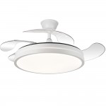 Abrila Ventilador ESCORPION DC Plegable Metalico Blanco 4aspas 107Ø Ultrasilencioso 59w Regulable Mando Memoria 214591301
