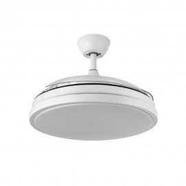 Abrila Ventilador Mini ESCORPION DC Plegable Metalico Blanco 3aspas 91Ø Ultrasilencioso 59w Regulable Mando Memoria 214599001