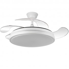 Abrila Ventilador ESCORPION DC Plegable Metalico Blanco 4aspas 107Ø Ultrasilencioso 59w Regulable Mando Memoria 214591301