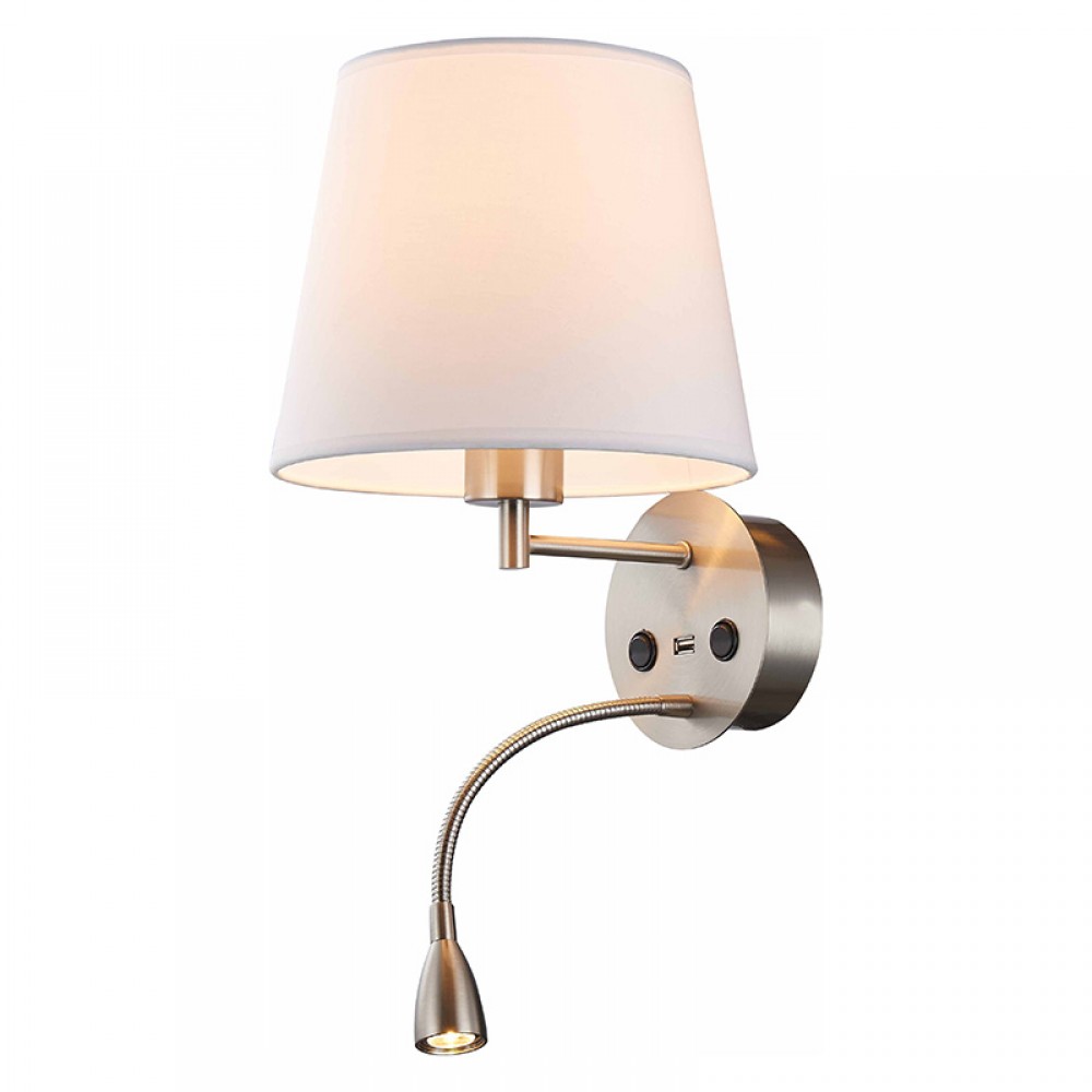 Aplique CAICOS Niquel 1L Lector Led 6092