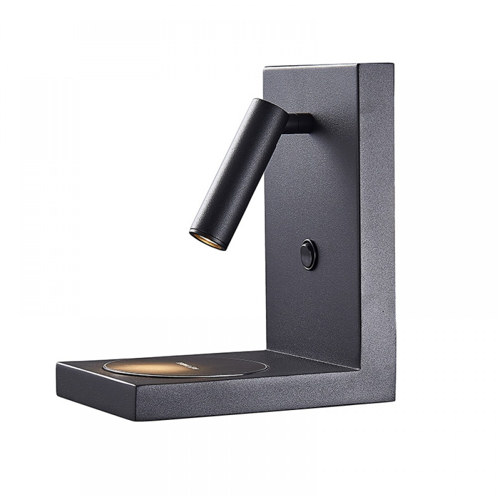 Aplique ZANZIBAR Led Negro 3W Cargador Movil Induccion 6752