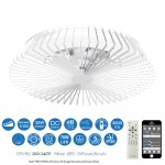 Ventilador HIMALAYA Blanco DC 35W Plafon Led 70W Mando 7120