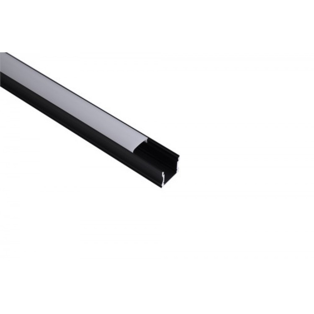 PERFIL TIRAS LED STRIPS ALUMINIO NEGRO 7393