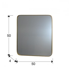 Espejo Orio Cuadrado 50X50 Oro 127011
