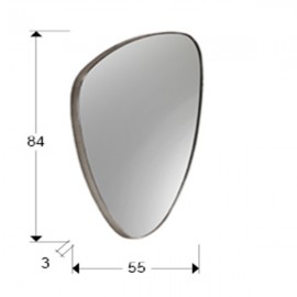 Espejo Orio Triangular 84X55 Plata 127370