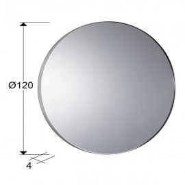 Espejo Orio Redondo Ø120 Plata 127516