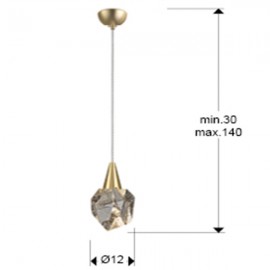 Lampara Aquaria 1 Luz oro mate 157025