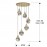 Lampara Aquaria 6 Luces oro mate 157261