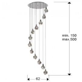 Lampara Aquaria 12 Luces cromo 157308