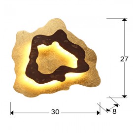 Aplique Halo Oxido-Pan De Oro 162272