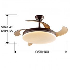 Ventilador Vento DC Marron 50Ø Dimable 168342D