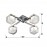 Plafon Led Cube Cromo Cuatro Dobles Tulipas 4 G9 6W 183320