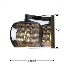 Aplique Led Arian Cromo Cristal Espejado 193091