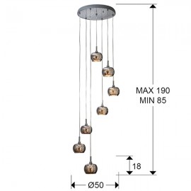 Lampara Arian 7L Dimable 193453D
