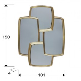 Espejo Dorian Pan De Oro 209137