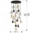 Lampara Norma 18 Luces Negro-Laton 225892