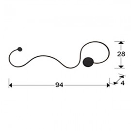 Aplique Grande Grafos Negro 227018