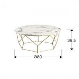 Mesa Cent Liza Oro-Simil Marmol 234917