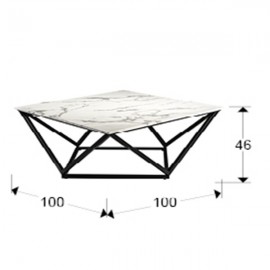 Mesa Cent Luma Negr-Simil Marmol 246729