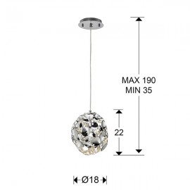 Lampara Led Narisa Cromo Tulipa 1 E27 266028