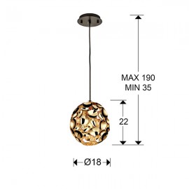 Lampara Led Narisa Oro Rosa Tulipa 1 E27 266035N