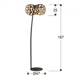 Lampara Pie Narisa Oro-Rosa 5 G9 Led 6W 266616N