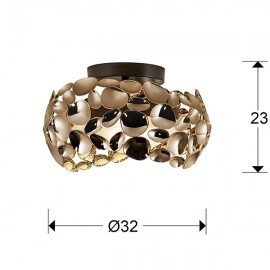 Plafon Led Narisa Oro Rosa 3 G9 6 W 266973N
