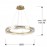 Lampara Lira 60Ø Oro Dimable 294683D