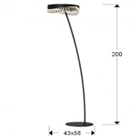 Pie Salon Selene Negro-Cristal 294867