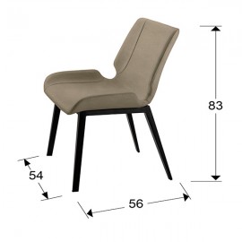 Silla Kiara Negro-Beige 297257