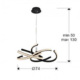 Lampara Ring II Negro 70Ø 302975