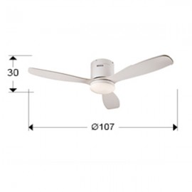Ventilador Mini Siroco Blanco Dimable 329361D