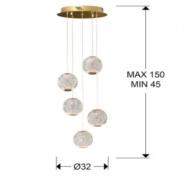 Lampara 5L Led Austral Oro Ø32 354196