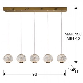 Lampara 5L Led Austral Oro 354264