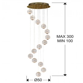 Lampara 14L Led Austral Oro Ø50 354318