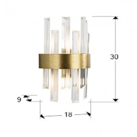 Aplique Grace 2 Luces oro 365093