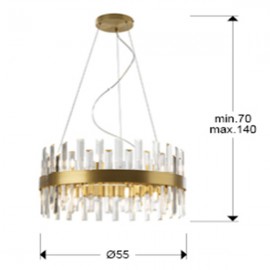 Lampara Grace 14 luces oro 365277