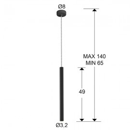 Lampara Varas Negro 1L 373067