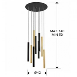 Lampara Varas Oro Negro 9L 373272