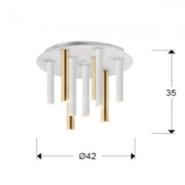 Plafon Varas Oro-Blanco 9L 374064