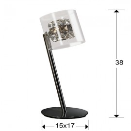 Sobremesa Flash Cromo Led 6W 1L 391329