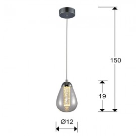 Lampara Led Taccia Cromo Doble Tulipa 5W 394318